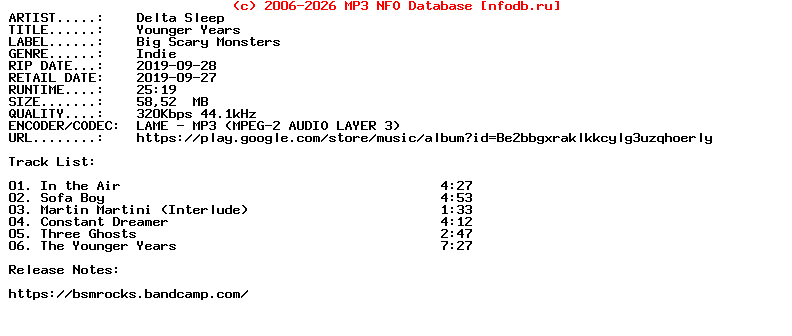 Delta_Sleep-Younger_Years-EP-2019