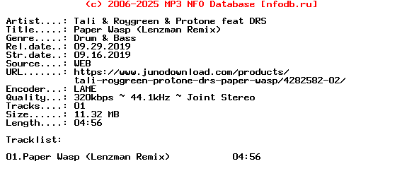 Tali_And_Roygreen_And_Protone_Feat_Drs-Paper_Wasp-Single-Fokuz19051-WEB-2019