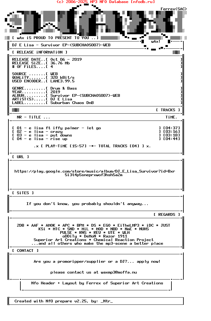 Dj_E_Lisa-Survivor_Ep-(SUBCHAOS007)-WEB-2019