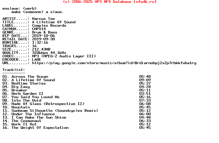 Marcus_Tee-A_Lifetime_Of_Sound-(CMPX14)-WEB-2019