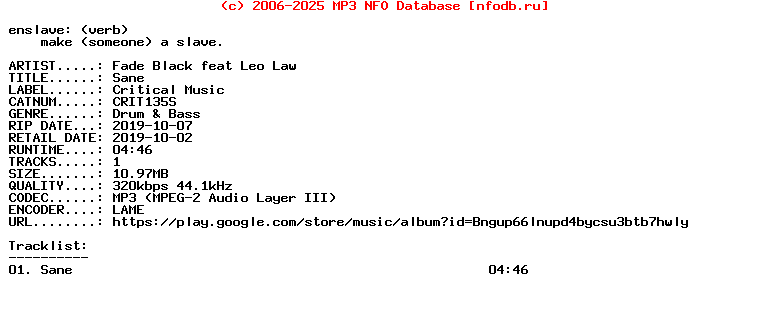 Fade_Black_Feat_Leo_Law-Sane-(CRIT135S)-Single-WEB-2019