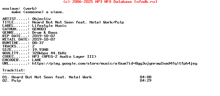 Objectiv-Heard_But_Not_Seen_Feat_Metal_Work__Pulp-(GEN003)-WEB-2019