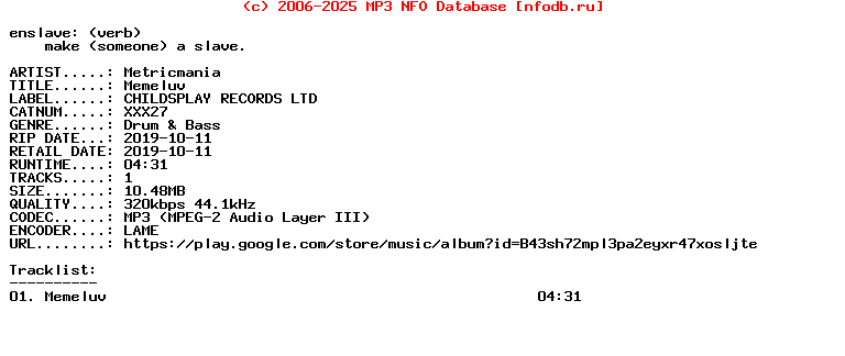Metricmania-Memeluv-(XXX27)-Single-WEB-2019