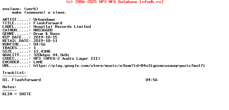 Urbandawn-Flashforward-(NHS366DD)-Single-WEB-2019