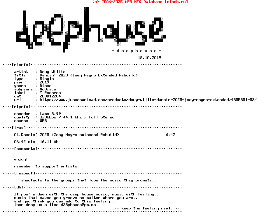 Doug_Willis--Dancin_2020_(JOEY_NEGRO_EXTENDED_REBUILD)-(ZEDD12284)-Single-WEB-2019-dh