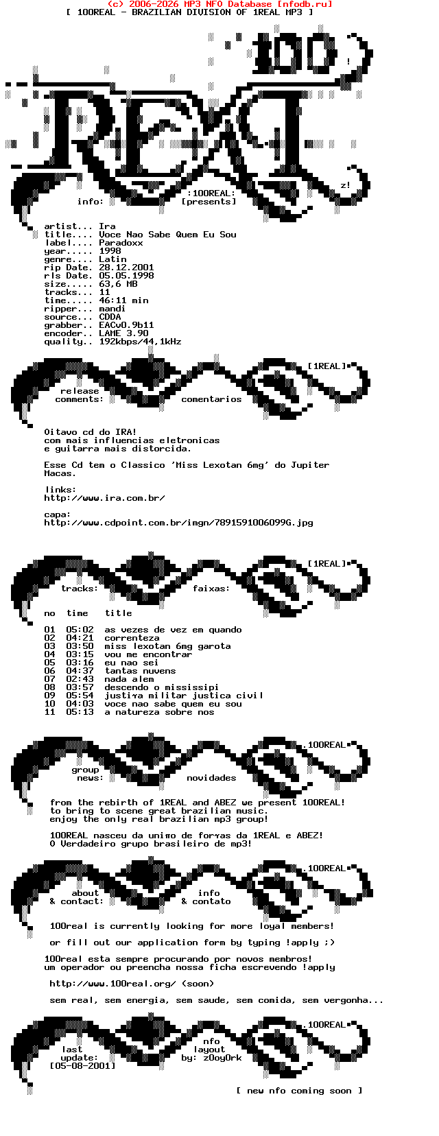 Ira-Voce_Nao_Sabe_Quem_Eu_Sou-Br-1998-100REAL