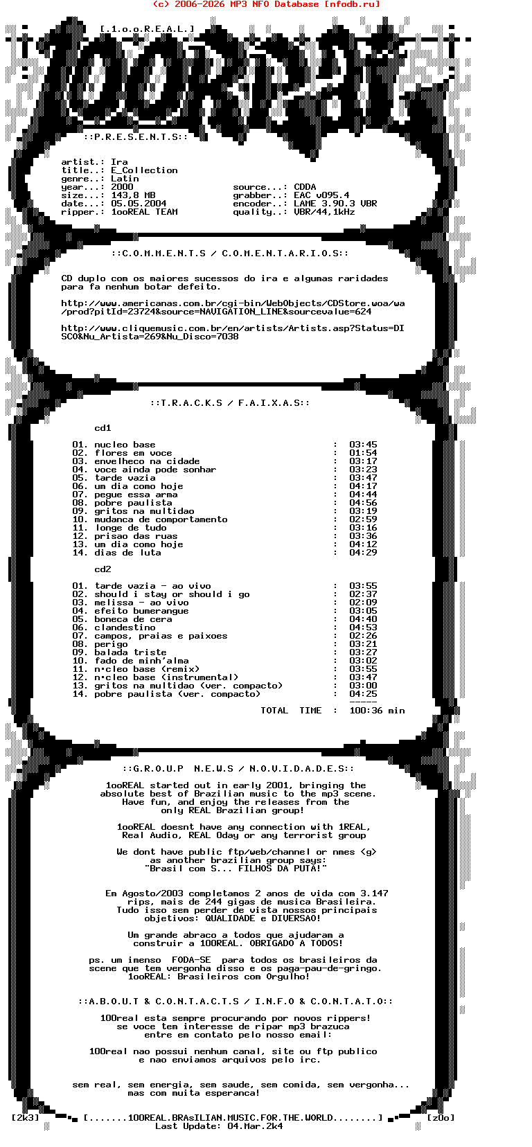 Ira-E_Collection-2CD-Br-2000-100REAL