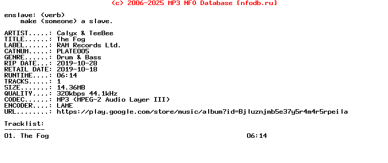 Calyx_And_Teebee-The_Fog-(PLATE005)-Single-WEB-2019
