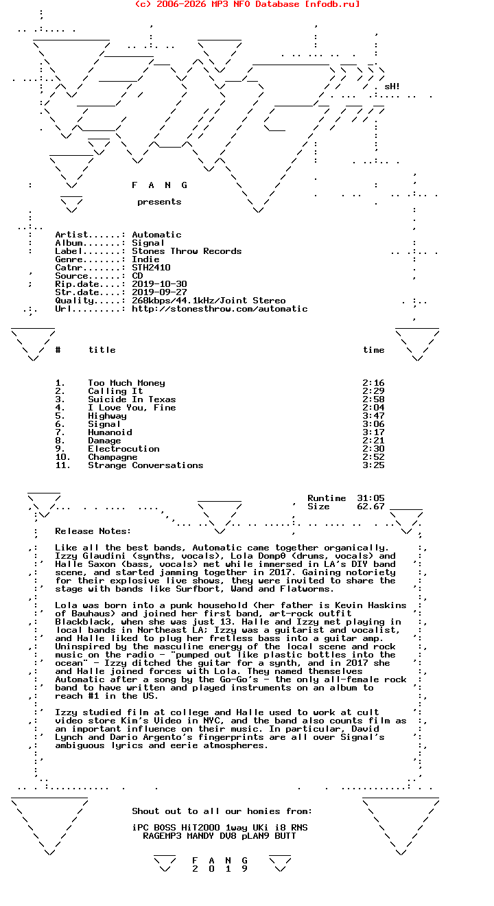 Automatic-Signal-(STH2410)-CD-2019