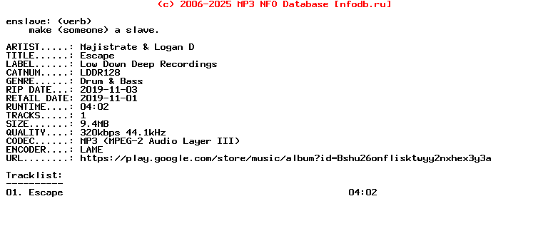 Majistrate_And_Logan_D-Escape-(LDDR128)-Single-WEB-2019