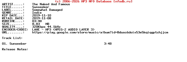 The_Naked_And_Famous-Sunseeker-Single-2019