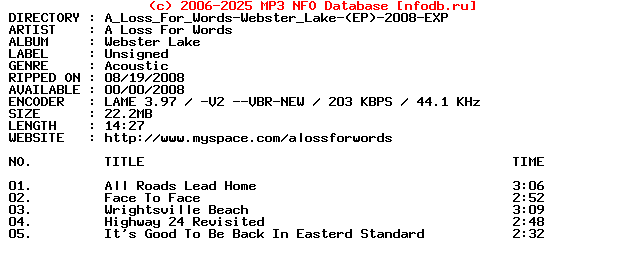 A_Loss_For_Words-Webster_Lake-(EP)-2008-EXP