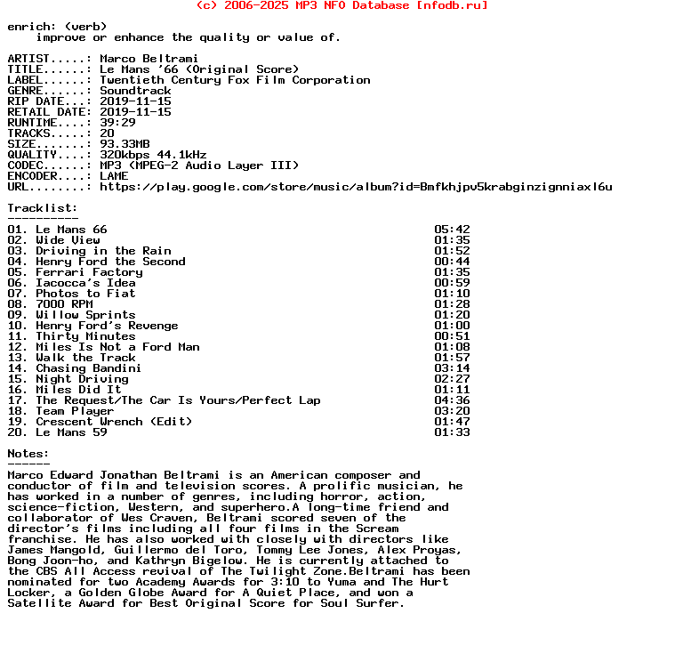 Marco_Beltrami-Le_Mans_66_(ORIGINAL_SCORE)-Ost-WEB-2019