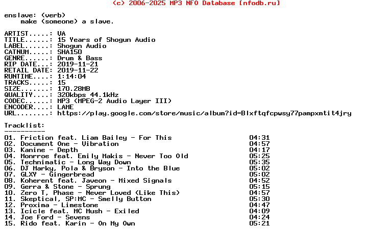 VA-15_Years_Of_Shogun_Audio-(SHA150)-WEB-2019