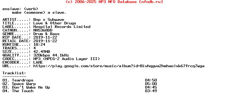 Bop_X_Subwave-Love_And_Other_Drugs-(NHS368DD)-WEB-2019