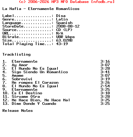 La_Mafia-Eternamente_Romanticos-SP-2008