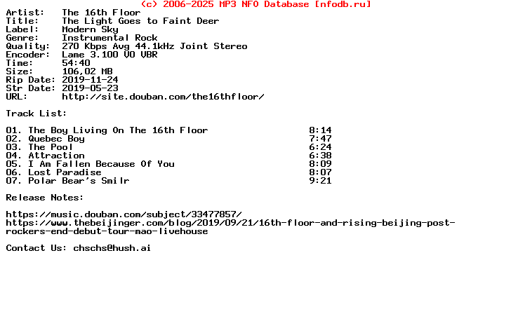 The_16Th_Floor-The_Light_Goes_To_Faint_Deer-2019