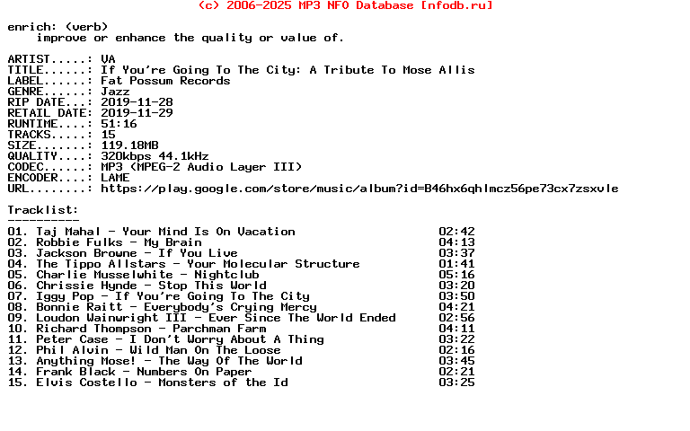 VA-If_Youre_Going_To_The_City_A_Tribute_To_Mose_Allison-WEB-2019