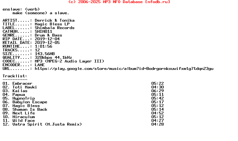 Derrick_And_Tonika-Magic_Bless_Lp-(SHIM011)-WEB-2019