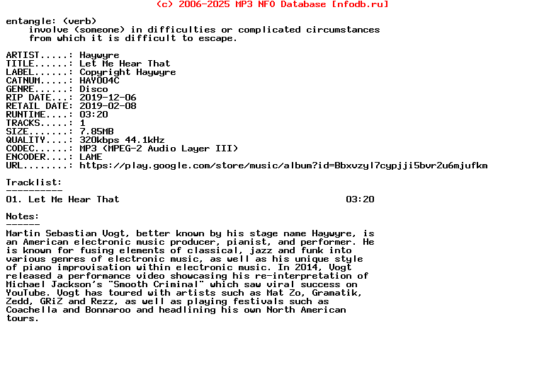 Haywyre-Let_Me_Hear_That-(HAY004C)-Single-WEB-2019