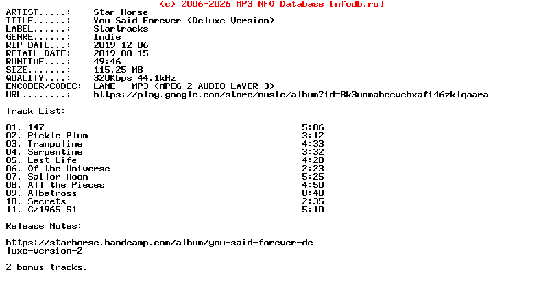 Star_Horse-You_Said_Forever_(DELUXE_VERSION)-2019