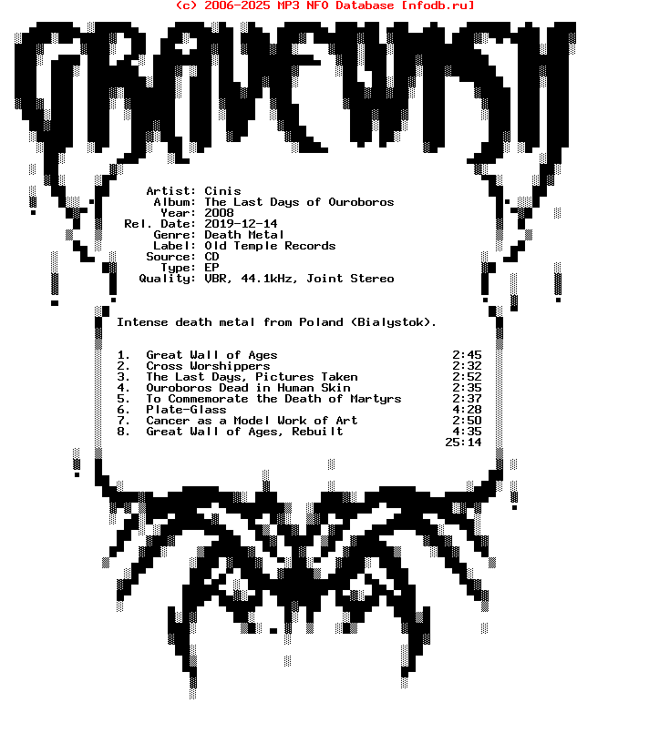 Cinis-The_Last_Days_Of_Ouroboros-EP-2008