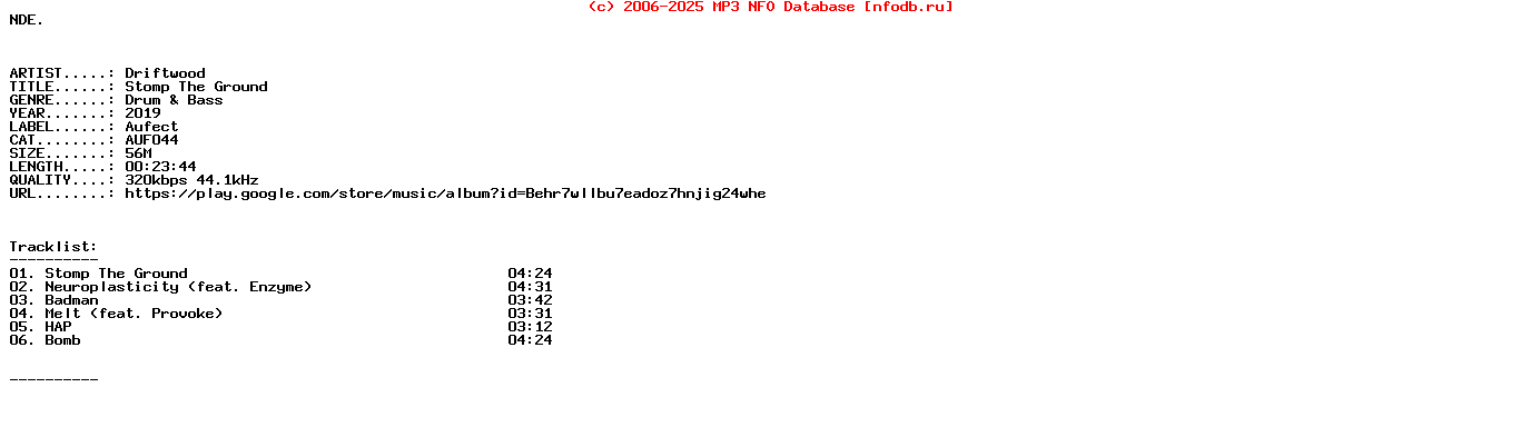 Driftwood-Stomp_The_Ground-(AUF044)-WEB-2019