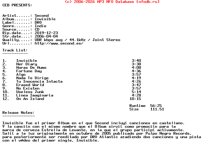 Second-Invisible-Reissue-ES-2006