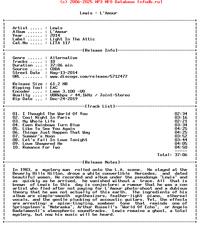 Lewis-Lamour-(LITA117)-Remastered-Reissue-CD-2014