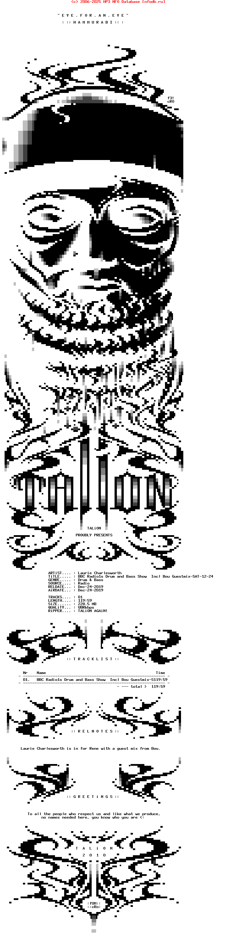 Laurie_Charlesworth_-_Bbc_Radio1S_Drum_And_Bass_Show__Incl_Bou_Guestmix-SAT-12-24-2019-TALiON