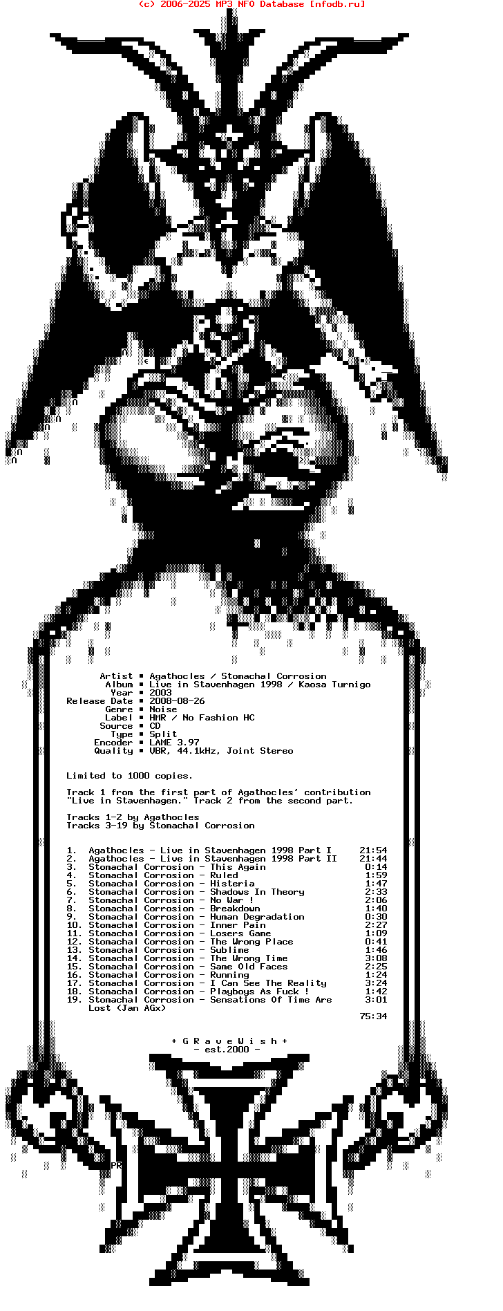 Agathocles_-_Stomachal_Corrosion-Live_In_Stavenhagen_1998_-_Kaosa_Turnigo-Split-2003-Grw