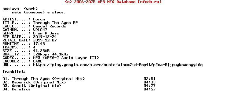 Forum-Through_The_Ages_Ep-(VDL047)-Merryxmas-WEB-2019