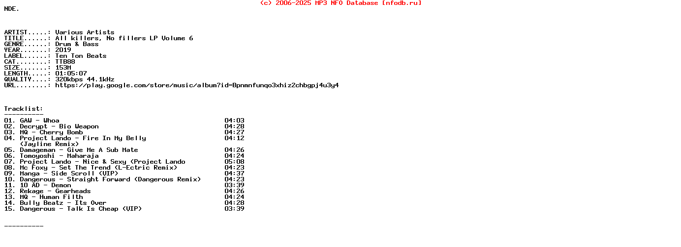 VA-All_Killers_No_Fillers_Lp_Volume_6-(TTB88)-WEB-2019