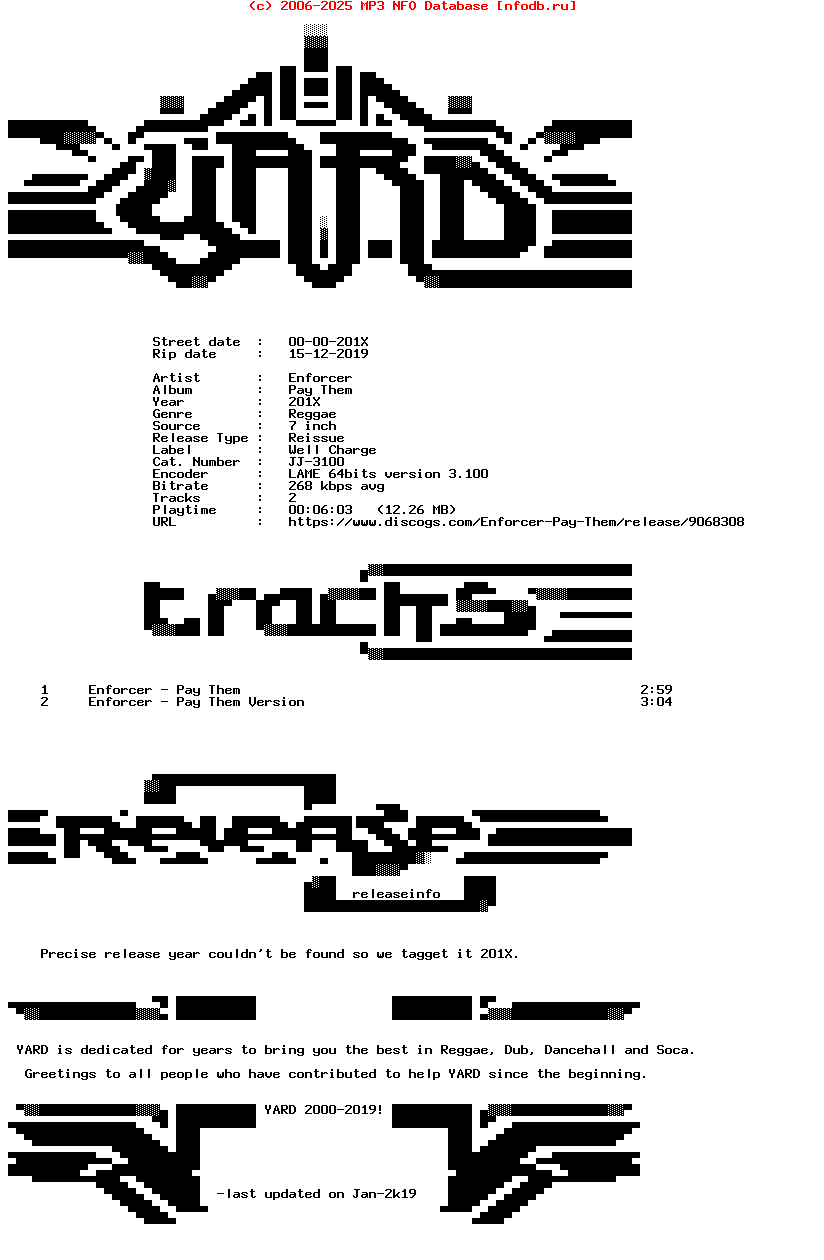 Enforcer-Pay_Them-(JJ-3100)-Reissue-7Inch_Vinyl-201X-YARD