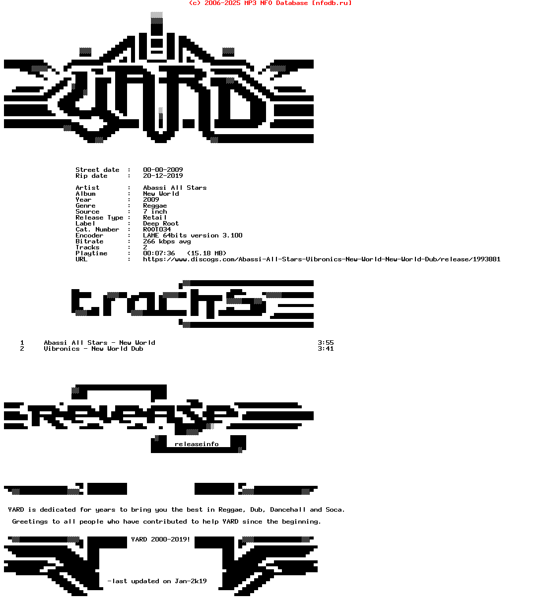 Abassi_All_Stars-New_World-(ROOT034)-7Inch_Vinyl-2009-YARD