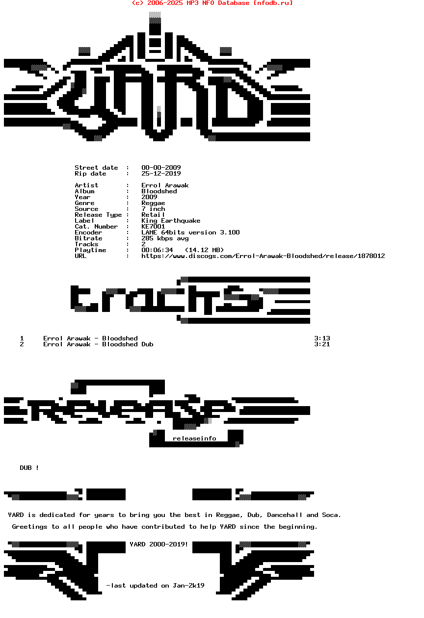 Errol_Arawak-Bloodshed-(KE7001)-7Inch_Vinyl-2009-YARD