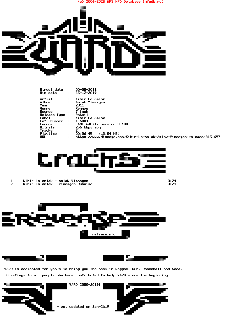 Kibir_La_Amlak-Amlak_Yimesgen-(KLA004)-7Inch_Vinyl-2011-YARD