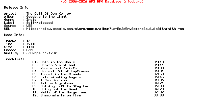 The_Cult_Of_Dom_Keller-Goodbye_To_The_Light-WEB-2016