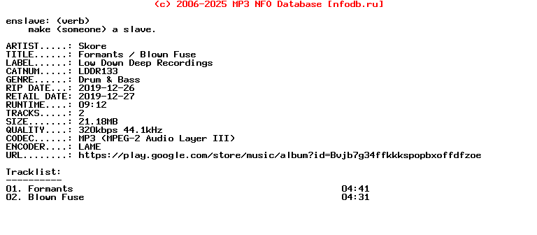 Skore-Formants__Blown_Fuse-(LDDR133)-WEB-2019