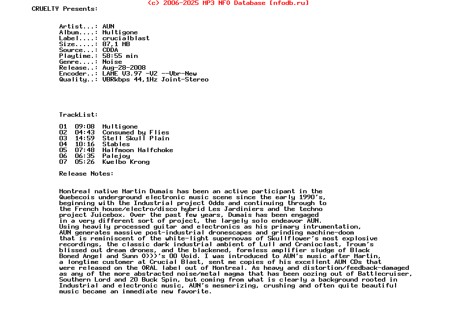 Aun_-_Multigone-CDR-2008-CRUELTY