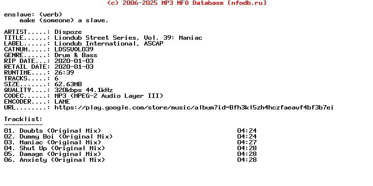 Dispoze-Liondub_Street_Series_Vol_39_Maniac-(LDSSVOL039)-WEB-2020