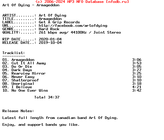 Art_Of_Dying-Armageddon-2019