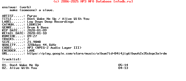 Pyrax-Dont_Wake_Me_Up__Alive_With_You-(LDDR134)-WEB-2020