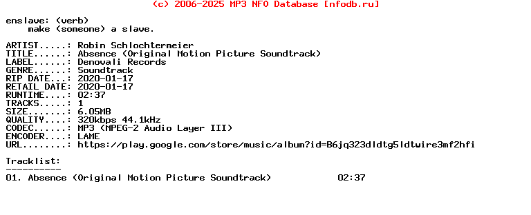 Robin_Schlochtermeier-Absence_(ORIGINAL_MOTION_PICTURE_SOUNDTRACK)-Single-Ost-WEB-2020