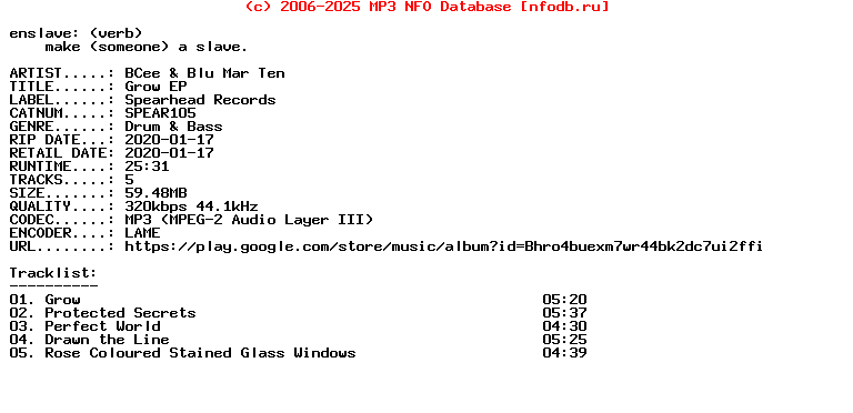 Bcee_And_Blu_Mar_Ten-Grow_Ep-(SPEAR105)-WEB-2020
