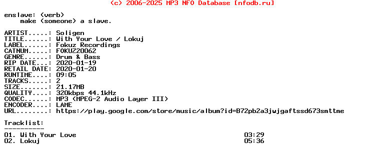 Soligen-With_Your_Love__Lokuj-(FOKUZ20062)-WEB-2020