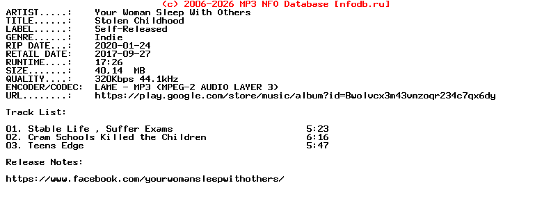 Your_Woman_Sleep_With_Others-Stolen_Childhood-Cn-EP-2017