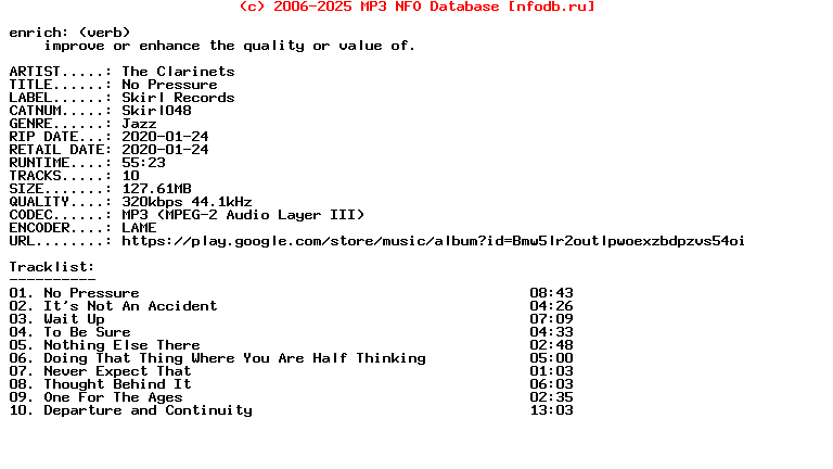 The_Clarinets-No_Pressure-(SKIRL048)-WEB-2020