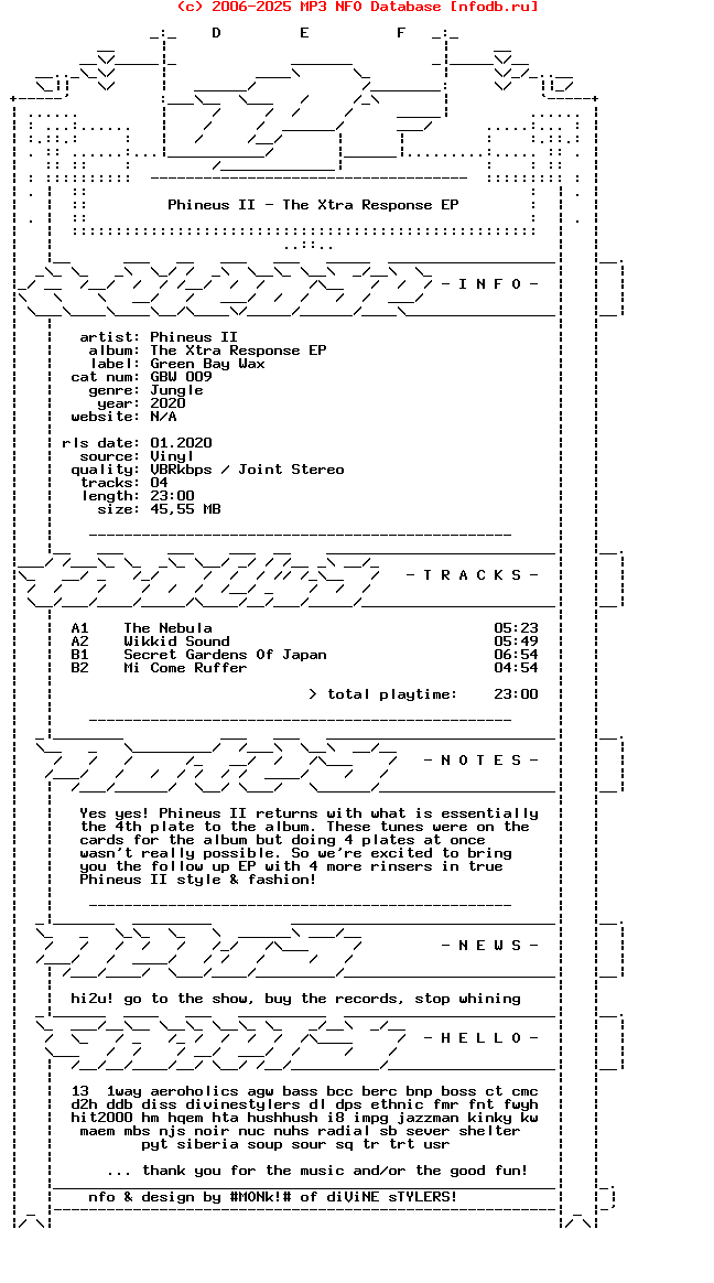 Phineus_Ii-The_Xtra_Response_Ep-(GBW_009)-Vinyl-2020