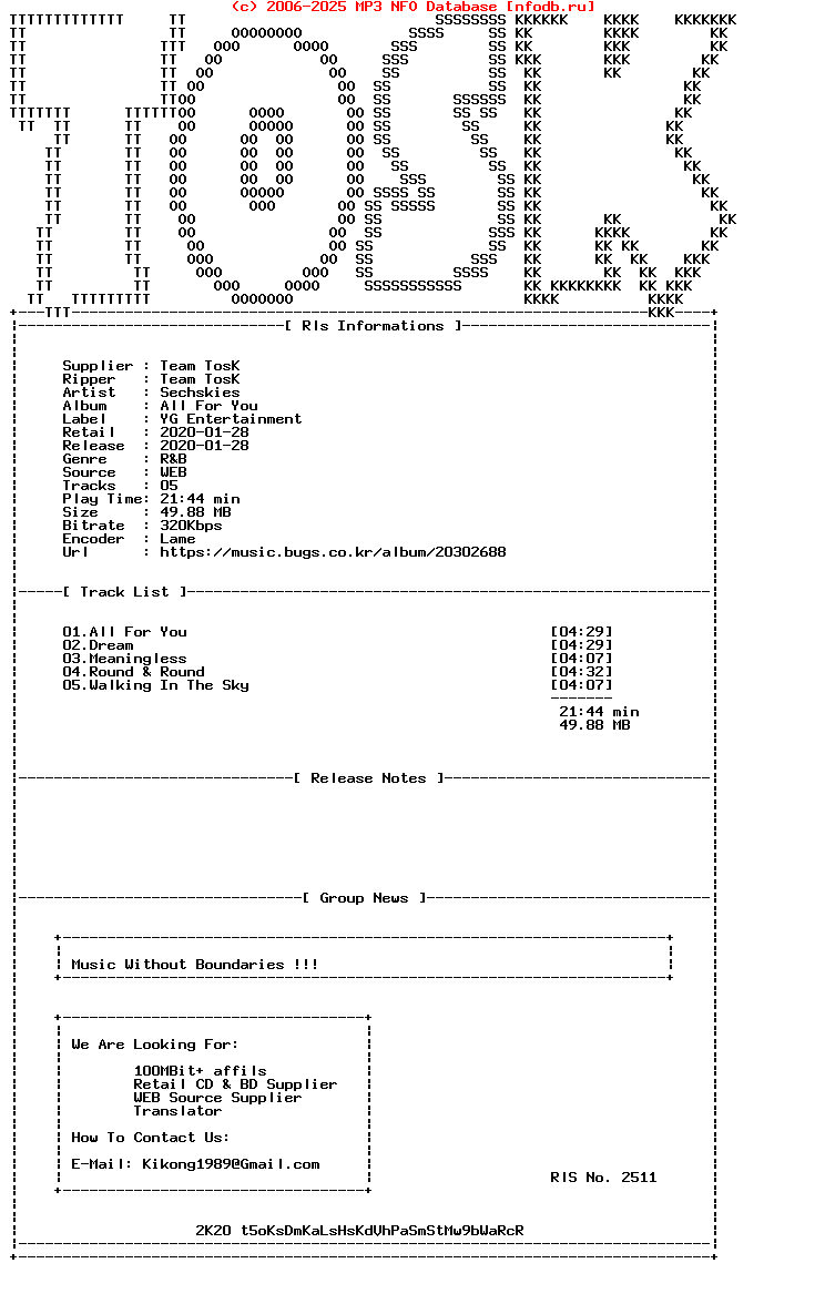 Sechskies-All_For_You-WEB-KR-2020-TosK